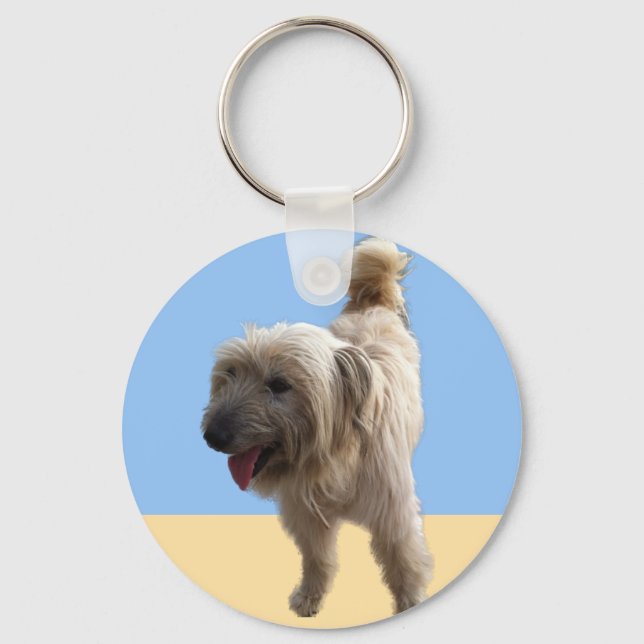Cute Terrier Key Ring (Front)