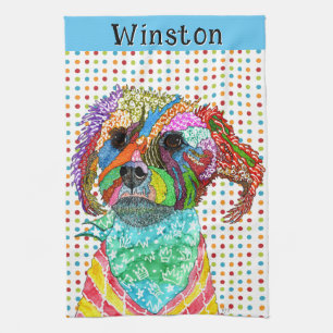 Cute Terrier Mixed Breed Kitchen Towel