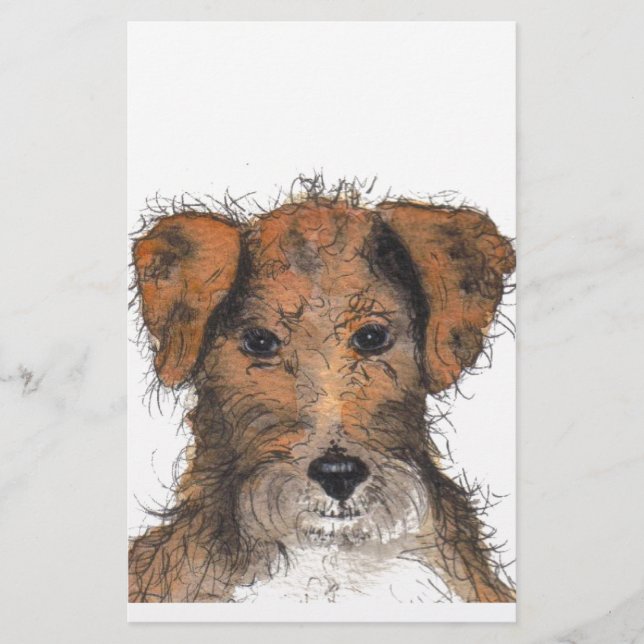 Cute Terrier puppy Stationery (Front)