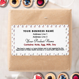 Cute Texas Cottage Food Law labels cucakes