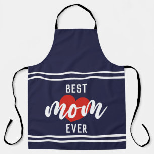 Cute Text Best Mum Ever With Heart Apron