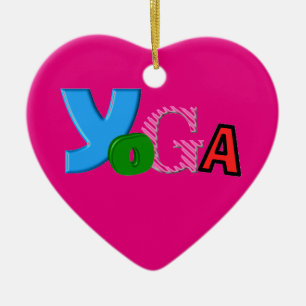 Cute Text Design - Yoga Christmas Ornament