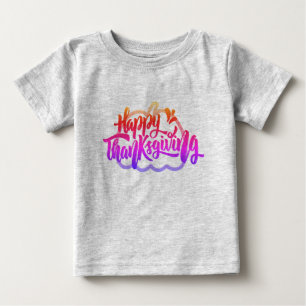 Cute Text on pumpkin for Thanksgiving Baby T-Shirt