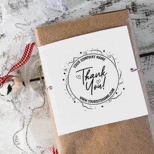 Cute Thank You  Business  Rubber Stamp