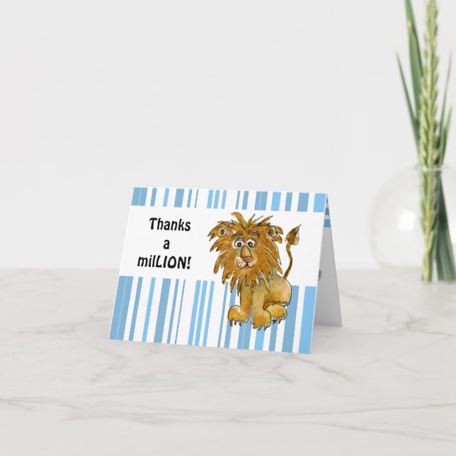 Cute Thank You Card Lion (Front)