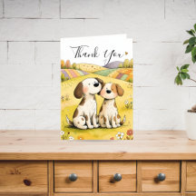 Cute Thank You Dog Card