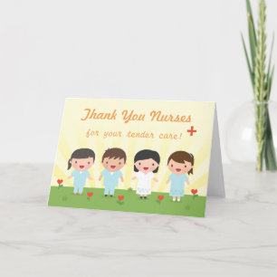 Cute Thank You Nurses Greeting Card
