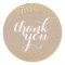 CUTE THANK YOU SEAL rustic gold confetti kraft