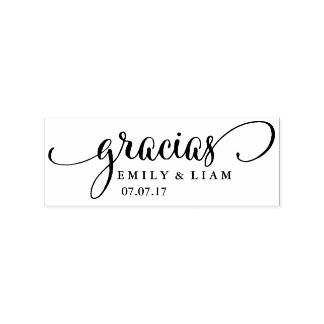 Cute thank you stamp with calligraphy font (Imprint)