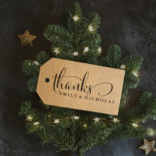 Cute thank you stamp with calligraphy font