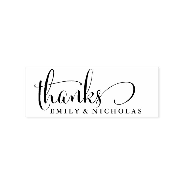Cute thank you stamp with calligraphy font (Imprint)