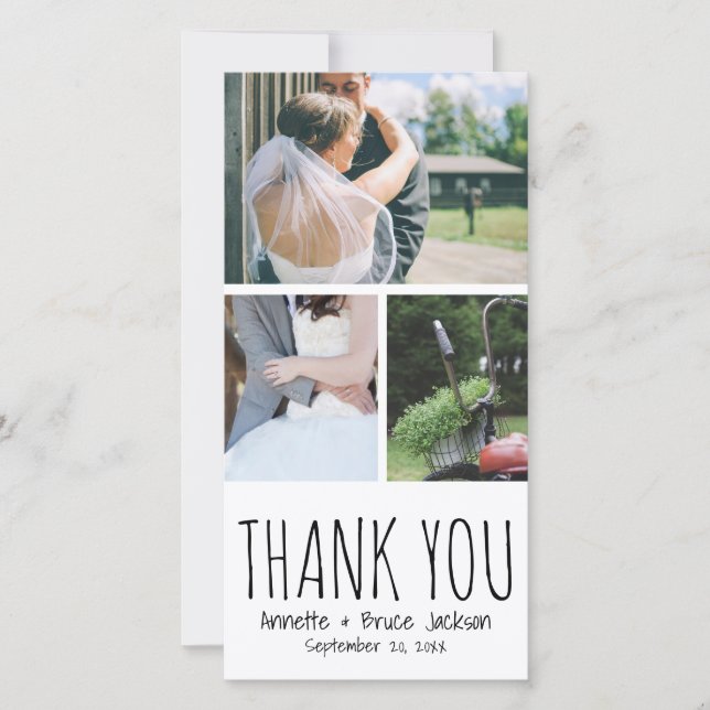 Cute Thank You Typography Script Wedding (Front)