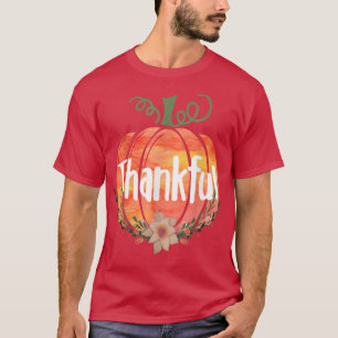 Cute thankful Fall autumn pumpkin thanksgiving  T-Shirt