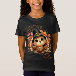 Cute Thankful Turkey - Funny Thanksgiving T-Shirt