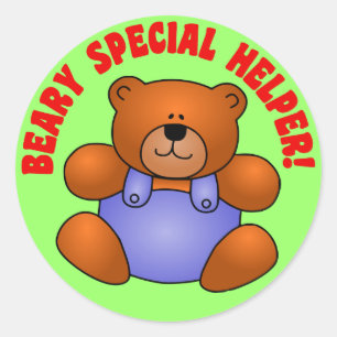 Cute Thanks to a Very Special Helper Volunteer Classic Round Sticker