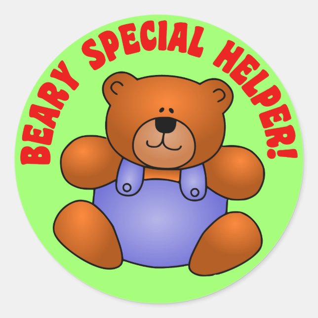 Cute Thanks to a Very Special Helper Volunteer Classic Round Sticker (Front)