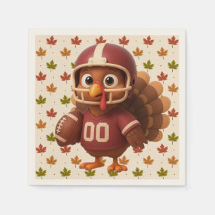 Cute Thanksgiving day football turkey Napkin