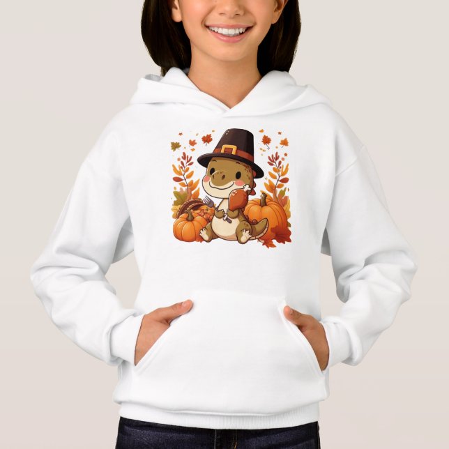 Cute Thanksgiving Dinosaur (Front)