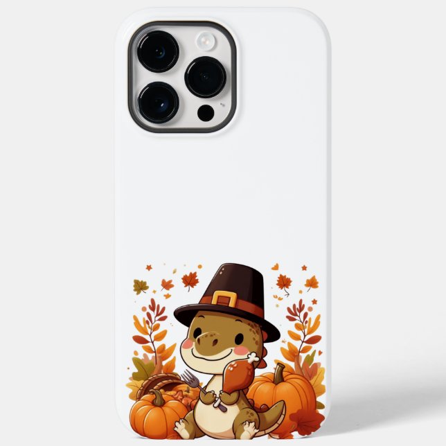 Cute Thanksgiving Dinosaur Case-Mate iPhone Case (Back)