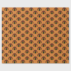 Cute Thanksgiving Fall Turkey Pattern Wrapping Paper