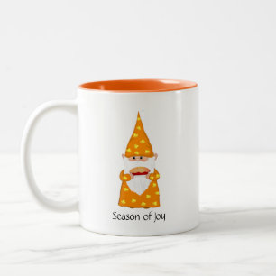Cute Thanksgiving Gnome Two-Tone Coffee Mug