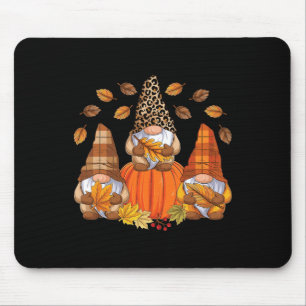 Cute Thanksgiving Gnomes Fall Leaves Autumn Gnome Mouse Mat