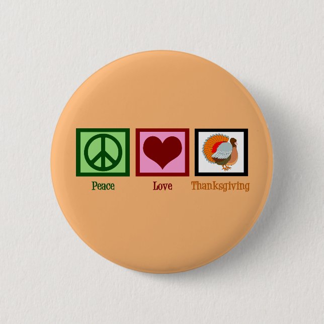 Cute Thanksgiving Orange 6 Cm Round Badge (Front)