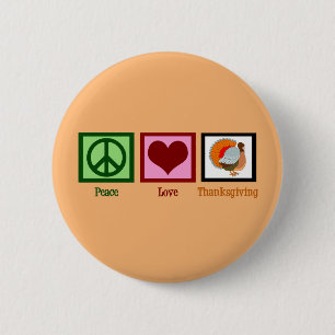 Cute Thanksgiving Orange 6 Cm Round Badge
