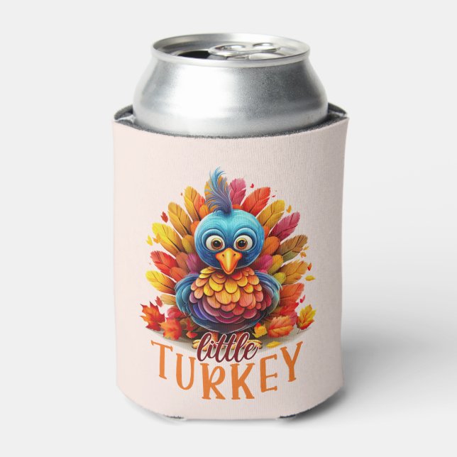 Cute Thanksgiving Turkey Can Cooler (Can Front)