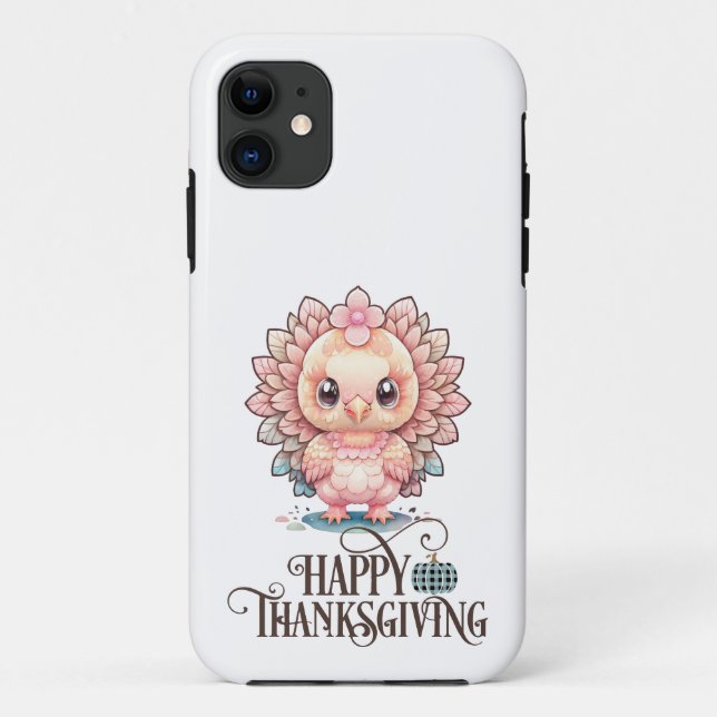 Cute Thanksgiving Turkey Case-Mate iPhone Case (Back)