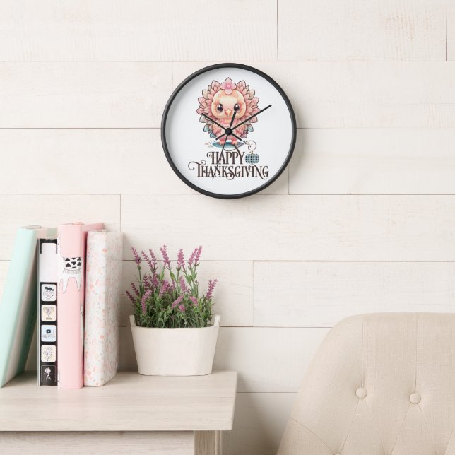 Cute Thanksgiving Turkey Clock (Reading Room)