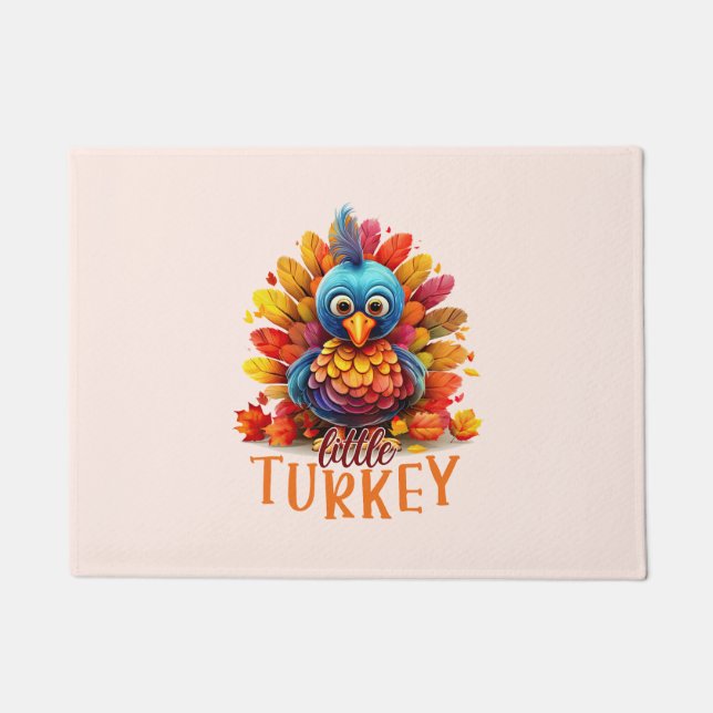 Cute Thanksgiving Turkey Doormat (Front)