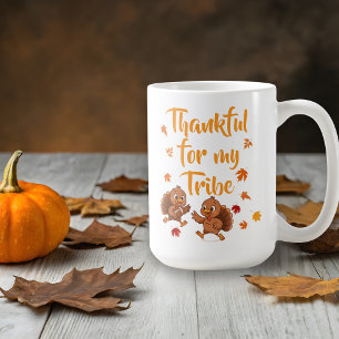 Cute Thanksgiving Turkey Family Coffee Mug