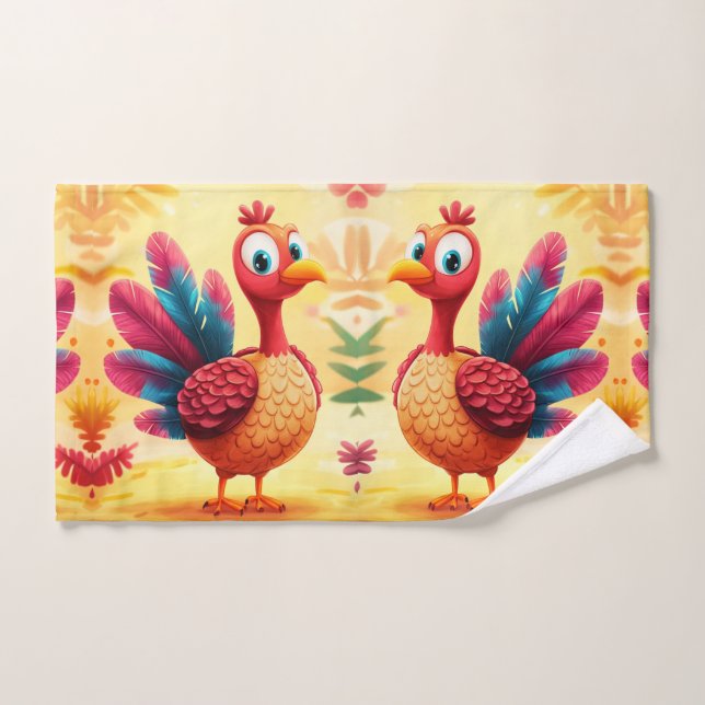 Cute Thanksgiving Turkey Hand Towel (Hand Towel)