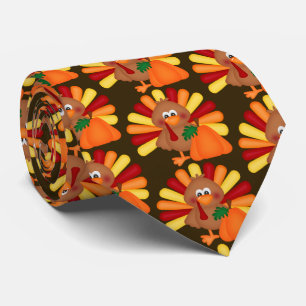 Cute Thanksgiving Turkey Holiday tie