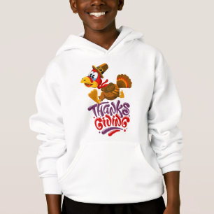 Cute Thanksgiving Turkey Kids Hoodie