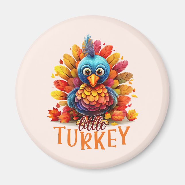 Cute Thanksgiving Turkey Magnet (Front)