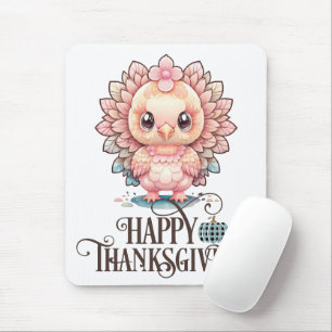 Cute Thanksgiving Turkey Mouse Mat