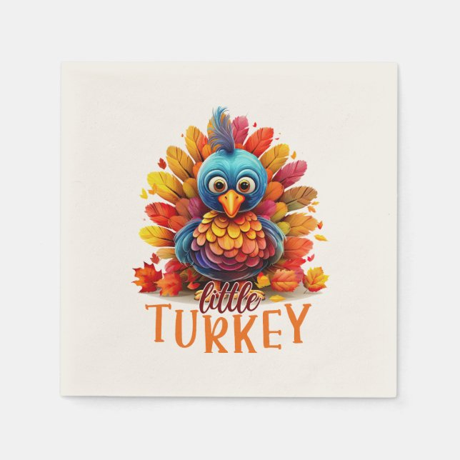 Cute Thanksgiving Turkey Napkin (Front)