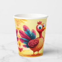 Cute Thanksgiving Turkey Paper Cups