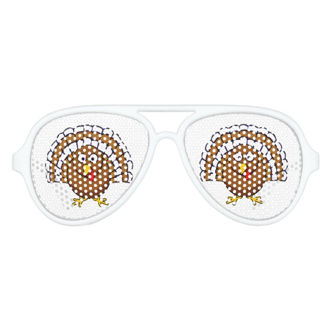 Cute Thanksgiving Turkey Party Shades (Front)