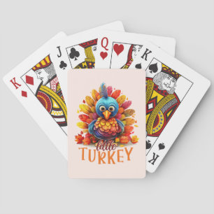 Cute Thanksgiving Turkey Playing Cards