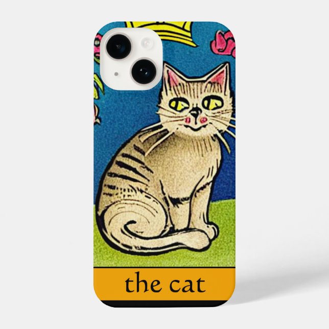  Cute The Cat Tarot Card Fortune Teller Funny Fun  iPhone Case (Back)