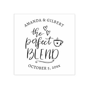 Cute The Perfect Blend Handwritten Script   Rubber Stamp