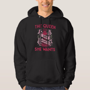 Cute The Queen Goes Wherever She Wants Chess Playe Hoodie