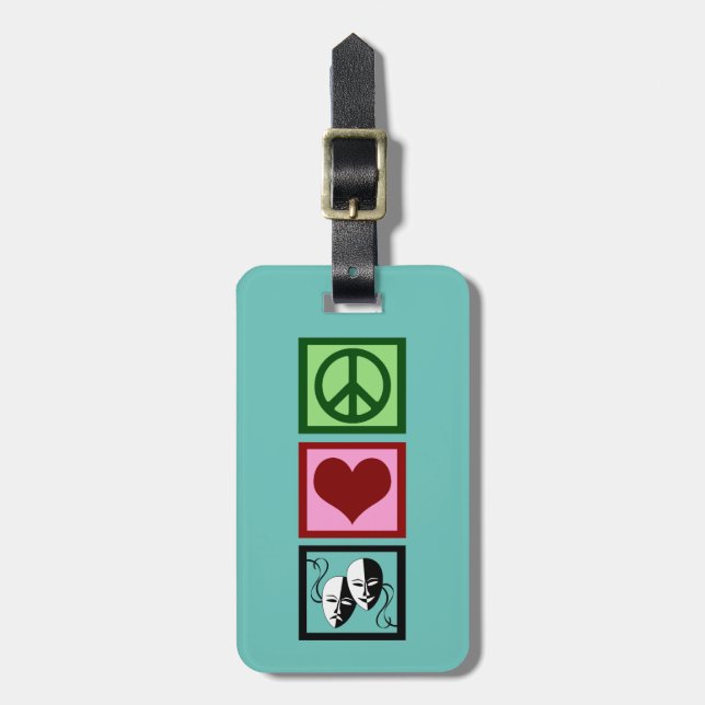 Cute Theatre Christmas Luggage Tag (Front Vertical)