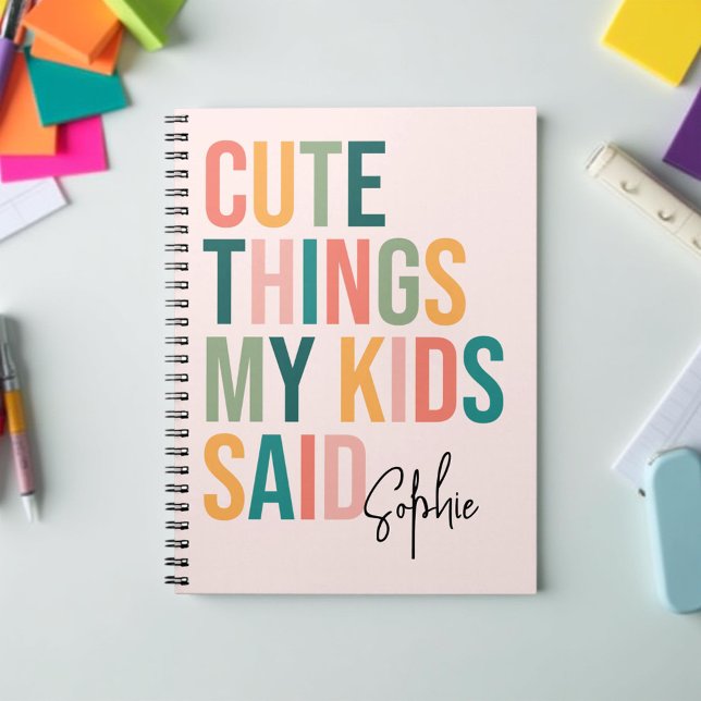 Cute Things My Kids Said Personalised Keepsake Notebook (Creator Uploaded)