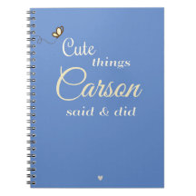 "Cute things my son said" Custom Memory Keepsake