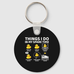 Cute Things Spare Time Duck Lover Key Ring