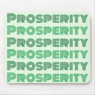 Cute Think Rich Thoughts Prosperity Green Message Mouse Mat